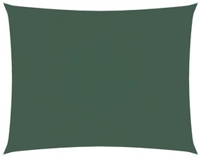 sötétzöld téglalap alakú oxford-szövet napvitorla 3 x 4,5 m