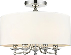 COSMOLIGHT C05428CH-WH ABU DHABI Ernyős Mennyezeti Lámpa Fehér, Króm E14 IP20
