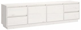 fehér tömör fenyőfa TV-szekrény 176 x 37 x 47,5 cm