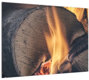 Égő fa képe (üvegen) (70x50 cm)