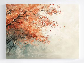 Vászonkép Canvas Tájkép Fa Ősz Folyó Víz 100x75