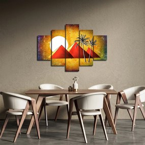 Festett egyiptomi piramisok képe (150x105 cm)