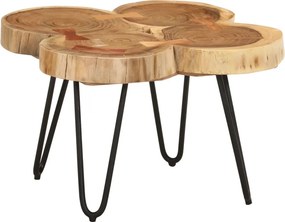 vidaXL tömör akácfa dohányzóasztal 4 rönkszelet 36 cm