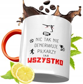 Narancssárga Bögre Labdarúgóknak Ajándék fényképes nyomtatással