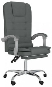 vidaXL sötétszürke szövet dönthető masszázsfotel