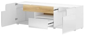 TV asztal Tamie Typ 41 (fényes fehér + sanremo tölgy). 1030175