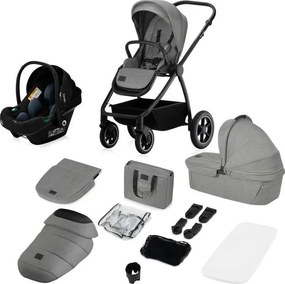 Lionelo - Kombinált 3 az 1-ben babakocsi MERIL Grey Stone