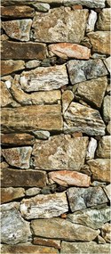 Fotótapéta Kő fal kő szerkezet bézs szürke 91x211 +ragasztó