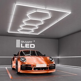 LED mennyezeti lámpatest LED/384W/85-265V 6500K 484x243 cm CRI 90 IP54 fehér