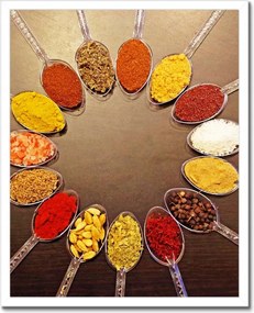 Poszterek keretben 40x50 Fűszerek kanálon MIX