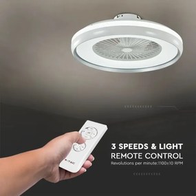LED Mennyezeti lámpa ventilátorral LED/45W/230V 3000/4000/6500K szürke