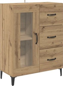 vidaXL Széf fiókkal Artisan tölgy 69,5 x 34 x 90 cm Műszaki fa és vas