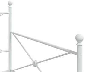 Daybed with Trundle without Mattress White 100x200 cm acél