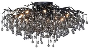 Paul Neuhaus 8092-18 - Felületre szerelt csillár ICICLE 14xG9/40W/230V átm. 100 cm fekete