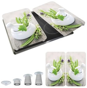 WENKO 2521420100 - Főzőlapvédő 52x30 cm többszínű/szürke/átlátszó