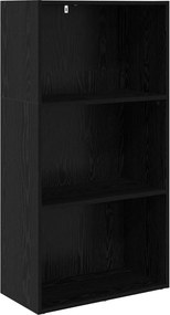 vidaXL Könyvespolc Fekete tölgy 60 x 30 x 76.5 cm Faanyag