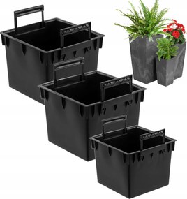 Virágtartó utántöltő kpl 3db 11 13 22 L Prosperplast H 44,9 50 55 cm-es virágtartókhoz