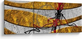 Absztrakt kép (órával) (90x30 cm)
