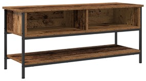 TV Szekrény Régi Fa 100x35x45 cm Műanyag Fa és Acél