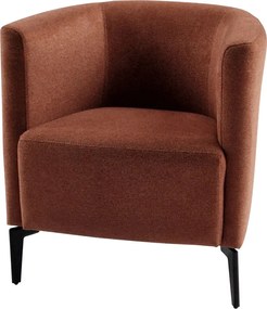 Design fotel, terrakotta/fekete, KAPY