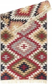 Kilim Gold szőnyeg azték rojtokkal 80x150