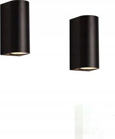 Kalahol 2x Kültéri fali lámpa IP65 GU10 6W fekete Led