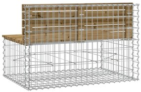 impregnált fenyőfa gabion kerti pad 103 x 70 x 65 cm
