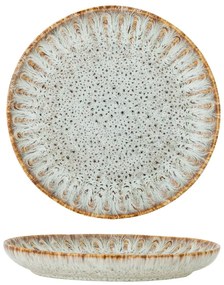Kék-bézs szervírozó kőedény tányér ø 17 cm Fleur – Bloomingville