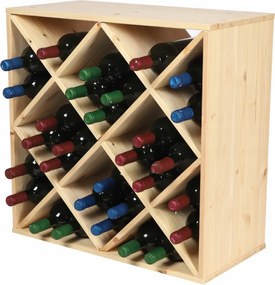 Bortartó állvány palacktartó szekrény polcos 4X 60x60x30 cm Tömör Tágas