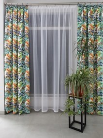 Mg Függöny Levelek színes 130x250 kész szalaggal 857