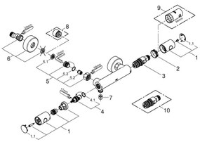 GROHE 34065AL2 – GROHTHERM 1000 COSMOPOLITAN termosztátos zuhanycsaptelep, DN 15, grafit