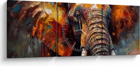 Kép - Egy elefánt festése (órával) (90x30 cm)
