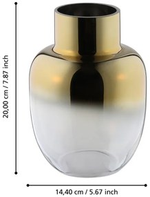 Eglo 421235 - Üvegváza SIRANANA 20x14,4 cm arany