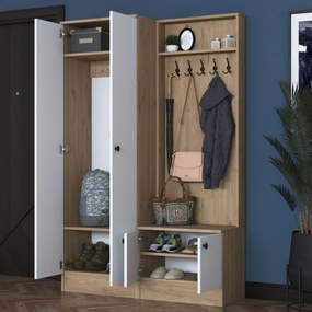 Pone White and Walnut I előszoba szett