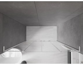Mexen Velar L Duo, tolózuhanyajtó nyitáshoz 170 cm, 8 mm átlátszó üveg, króm, 871-170-003-02-01