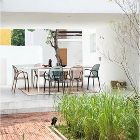 Világosbarna műanyag kerti szék Camilla – Bizzotto