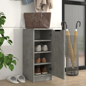 betonszürke szerelt fa cipőszekrény 30x35x70 cm