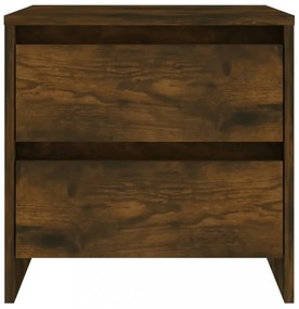 2 db füstös tölgy szerelt fa éjjeliszekrény 45 x 34,5 x 44,5 cm