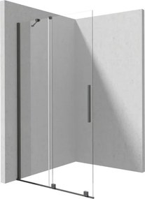 Prizma csúsztatható walk-in zuhanyfal_100x195, titán