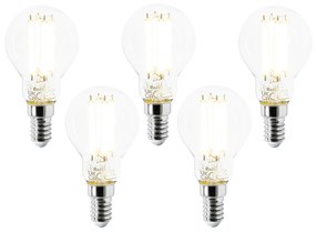 5 db E14 LED lámpa P45 átlátszó 2.2W 470 lm 2700K