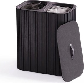 Fekete bambusz szennyeskosár 2x45 l Tota Luxe – Joseph Joseph