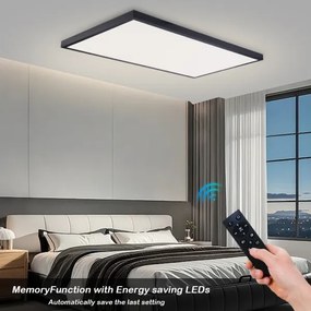 Brilagi-LED Dimmelhető fürdőszobai lámpatest FRAME SMART LED/96W/230V IP44 fekete + távirányító