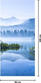 Fotótapéta ajtóra - Hegyi tó (95x205cm)