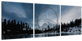 Kép - A befagyott tón (órával) (90x30 cm)
