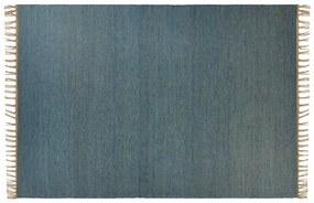 Kék jutaszőnyeg 160 x 230 cm LUNIA Beliani
