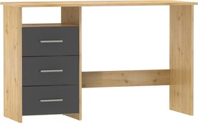 Számítógépasztal, artisan tölgy/grafit, LARISTOTE NEW