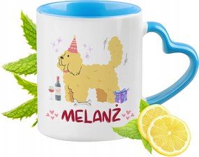 Vicces Kék Bögre Szív Alakú Füllel Ajándék