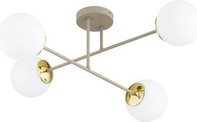 Brilagi - Felületre szerelhető csillár MILO ECRU 4xE27/60W/230V, bézs/arany