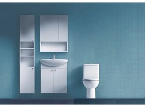 JIKA H4532410383041 - LYRA tükörszekrény polccal, 80x60 cm, fehér