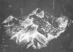 Kép - Hegyek illusztrációja (70x50 cm)
